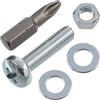 AERZETIX Kit fissaggio M5x20 mm / 50 viti metalliche / 50 dadi esagonali / 100 rondelle piatte / 1 utensile 1/4 PZ2