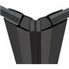 inferramenta COPPIA GUARNIZIONI PER VETRO E PER BOX DOCCIA PER ANTA 200cm MAGNETICA NERO 6/8 mm