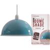 LEDSone Lampada a sospensione da soffitto vintage industriale in metallo da 21 cm, facile da installare, per soggiorni, camere da letto, cucina, sala da pranzo, ristorante (Cyan Blue, 1 Pack)