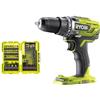 RYOBI Confezione RYOBI - Trapano/avvitatore R18DD3-0 - 18V OnePlus senza batteria e caricabatterie - Set di impilaggio RYOBI 3