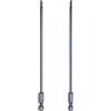 QUARKZMAN 2Pz Punte Cacciavite testa esagonale piatta H3 (3mm) con Punta Magnetiche Gambo Esagonale 1/4 Lunga 150mm (6) in Acciaio S2 Inserti per Avvitatore Metrico con Bussola, Blu