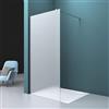 PORTE ITALIANE BOX DOCCIA WALK IN HIGH ALTEZZA 210/215 cm VETRO TEMPERATO Anticalcare Con Barra Stabilizzatrice regolabile
