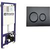 Structio International Elemento a Parete Da Incasso per WC, Set per WC Soft Close, Elemento Di Montaggio e Piastra Di Pressione (Piastra Di Pressione 14)