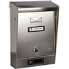 Silmec 10-001 Cassetta postale tradizionale singola per esterno, Inox, Dim.(La.xH.xPr.) 220x325x75/100mm