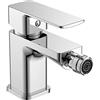 VR VETRINEINRETE Vetrineinrete® Rubinetto per bagno moderno quadrato miscelatore orientabile lavabo bidet vasca in ottone cromato lucido (Rubinetto Bidet)