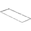 Fenau | Telaio per griglie 400 x 1100 x 23 mm per griglie alte 20 mm (zincate a caldo - con incavo per ancoraggio a parete) - (Adatto per griglie : 390 x 1090 x 20 mm)