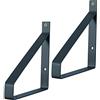 jiajulashou123 Supporto per Mensole Pesanti Staffe Mensole Angolari da Muro in Ferro Triangolari 2 Pezzi Staffa per Mensola Nero Metallo Staffe per Muro Decorazione Reggimensole Multifunzionali(20cm*20cm)