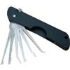 RLOKK Set di grimaldelli pieghevoli 7 in 1, apri rapidi, in acciaio inox, con gancio singolo, strumento per fabbro, picker, picker