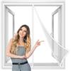 JXLQFA Zanzariera Finestra Porta Magnetica 45x135 cm, Zanzariera Finestra Porta Ultra Silenzioso Chiudi Automaticamente per Finestre d'IngressoFinestre Cortili Bianco, Rinforzata