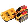 Dewalt - 2 batterie DCB547 18 V/54 V XR FLEXVOLT 9.0ah + caricatore rapido DCB118, 18 V, colore: Giallo
