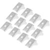KONTONTY Clip per Mensola in Metallo Argento 12 Pezzi Supporti per Mensole Leggeri Resistenti Non Deformabili per Armadietti e Scaffalature