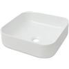 vidaXL Lavandino Quadrato in Ceramica Bianca 39x39x13,5 cm