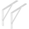 SOTECH Set di 6 mensole (300 x 225 x 30 mm, bianco, verniciato a polvere), staffe per carichi pesanti con traversa di stabilizzazione