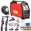 VECTOR WELDING Berlin 2400 Saldatrice 3in1 DC TIG 200A, MMA e Taglio Plasma 50A Integrato. Inverter IGBT con Pulsato, HF. Set Completo: Maschera Auto, Pedale, Accessori. Per Acciaio, Inox, Alluminio - VECTOR WELDING