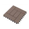 Gartenwelt Riegelsberger Piastrella per terrazze premium in WPC marrone cioccolato 30x30x2,1 cm piastrella per balcone piastrella singola per sistema plug-in mosaico, 11 pezzi / 1 m² set