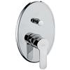 Paffoni Blu015 Miscelatore per Doccia o Vasca da Incasso con Deviatore, Miscelatore Box Doccia o Vasca con Placca Tonda da Incasso, Design Moderno e Elegante, Ottone Cromato