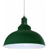 Generic Homin Paralume in metallo da 29 cm, stile aperto, lampada a sospensione, paralume rotondo, paralume a sospensione, paralume da soffitto, accessorio di ricambio perfetto per fai da te (Verde)