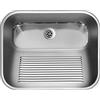 VBChome Lavandino 55 x 45 x 21 cm, in acciaio inox, struttura satinata, scarico lavandino per lavabi commerciali da giardino, 50, pratico e facile da montare