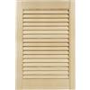 DecoMeister Porte a Lamelle in Legno 394x606 mm Confezione da 1 - Porta Lamella Pino Massiccio - Anta per Armadio a Persiana Aperta - Frontali Mobili e Antine per Guardaroba - Legno Naturale Grezzo