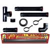 MBM Kit tubi stufa a pellet canna fumaria dn 80 tubo acciaio smaltato nero porcellanato 600° Ce Made in Italy Mod 0