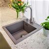 empiria SINK QUALITY SINK QUALITY - Set completo di lavello in granito, 40 x 50 cm, con rubinetto da cucina, dispenser di sapone, sifone e impregnazione, lavello senza scolapiatti per armadi inferiori a partire da 40 cm