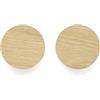 PLT 2 pomelli in legno di quercia scandinava non trattato, rotondi, per cassettiere, cassetti, porte, idea regalo (2,7 cm di diametro)