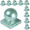 BURI 10x Copripalo Sfera 7x7 CM Cappuccio Recinzione Decorativo Palo Berretto Zincato Copertura