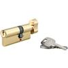 Thirard Cilindro europeo per serratura a pomolo, 30Bx50mm, antisfilamento, ottone, 3 chiavi - THIRARD
