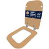 HYDRO HOME - Copriwater Ideal Standard Conca Come Originale, Tavoletta WC Ideal Standard con Cerniere Inclinate Idonee, Coperchio Water Copri Water in Legno Rivestito (WHISKY)
