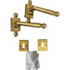 Generico Maniglia per porta interna in ottone massiccio Made in Italy colore Oro lucido con bocchetta chiave quadrata Valli & Colombo