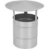KOTARBAU® Comignolo Antivento - Comignolo Canna Fumaria - Acciaio Zincato - ø 170 mm - Argento - Terminale Canna Fumaria - Cappello per Camino - Fumaiolo Stufa a Pelle