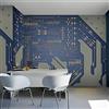 XLMING 3D Tridimensionale Diversi Senso Tecnologia Decorativa Circuito Carta Da Parati Palestra Ufficio Internet Cafe 3D Murale Carta da parati fotomurali poster murale Soggiorno camera letto-430cm×300cm