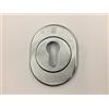 SECUREMME BOCCHETTA ROSETTA PER PORTA PORTONE BLINDATO, PIASTRINA PER CILINDRO EUROPEO alluminio anodizzato argento F1 82X62 COMPLETA DI VITI DI FISSAGGIO SECUREMME