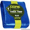 Core Tarps telo impermeabile esterno(155 g/m²|25′ X 40′ | 7.65m X 12.2m,Blu)8 Mil protective tarpaulin | tent cover | Telo con occhielli resistente ai raggi, UV, antistrappo.