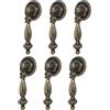 FOYTOKI Maniglie Vintage con Viti 6 Pezzi in Lega di Zinco Facili da Installare con Finitura Caffè Design Retrò con Tocco Elegante e Artistico per Armadi e Mobili Bagno