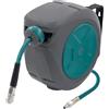 ECD Germany Avvolgitubo Aria Compressa Automatico 10m + 1m, con Funzione di Blocco, Attacco 1/4, con Raccordo Rapido, Pressione 15 Bar, Rotazione 180°, Ø12 mm, Arrotolatore per Montaggio a Parete