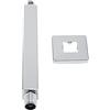CHEOTIME Braccio Doccia, Soffione Doccia a Pioggia in Acciaio Inossidabile Montato a Soffitto Braccio di Prolunga Doccia Dritto Tubo Quadrato Per Soffione Doccia a Soffitto Bagno(7.8 inch)