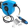 Monzana Avvolgitubo per Aria Compressa Tubo 10m 1/4' Sega a Gattuccio + 6 Lame 10.000 U/min