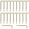 MroMax Ganci a vite in ottone, ganci da spalla da 5,1 cm, ganci a vite a 7 forme, ganci per medaglie ad angolo retto, ganci a vite autofilettanti a forma di l, ganci a forma di L oro, ganci quadrati