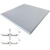 Isolamenti Controsoffitti Metallici Modulari, 60x60 cm, Bianco/White RAL 9003 , Acciaio Zincato, Alta Prestazione Acustica, 20 Pannelli, 7,20 mq (LAY-IN 15 senza foratura, pannelli lisci)