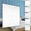 HEXIM Pannelli murali in PVC 3D - rivestimento murale bianco con effetto 3D - motivi a ghirigori (3QM confezione economica HD091 50x50cm) Idee per la decorazione delle pareti del soggiorno