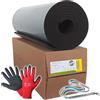 Scorprotect Armaflex ArmacellArmaflex - Pannelli autoadesivi in gomma Home, spessore 19 mm, 1000 x 6000 mm, 6 m² + guanti rossi + Cordino Scorprotect®
