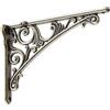 KESOTO Staffa per Mensola Reggimensola Industriale Supporto Fisso Squadretta Da Parete Telaio Metallico Stile Vintage per Mensole Fluttuanti Adatto per Nego, Argento