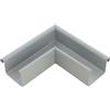INEFA Angolo grondaia 90 gradi, rettangolare 83mm Grigio PVC | Angolo esterno in plastica con bordo esterno, pezzo di raccordo accessorio grondaia, Made in Germany
