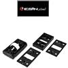 esinplast ROTELLINA REGGI ANTA BASAMENTO PORTA ESIN PLAST ART. 099992898.001 CON SPESSORI VARI PORTATA CUSCINETTO 30 KG IN POLIAMMIDE (NYLON) COLORE NERO