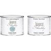 bianco Shabby CHALK PAINT Carta Da Zucchero & FINITURA - Pittura Shabby Chic EXTRA OPACA (500 ml) + Finitura Trasparente Opaco (500 ml)