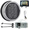 Bebykilemi Kit di ricambio per serratura elettronica digitale con 2 tasti di sostituzione, tastiera cromata per casa, hotel, cassaforte, sistema elettromagnetico a solenoide