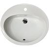 Jo-Bagno.it LAVABO Incasso TONDO Ceramica - Lavandino Soprapiano OVAL L. 57 x 48 cm Monoforo Pred. a 3 Fori