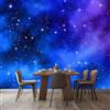 WHUOEUCO Carta da parati Fotografica Cielo Stellato Blu 250x175 cm Fotomurali Tessuto Non Tessuto, Decorazione Murale Carta da parati per Soggiorno Camera Da Letto Ufficio
