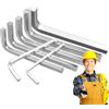 Teksome Chiave a testa quadrata a forma di L, set di strumenti metrici, con impugnatura comoda, set di chiavi con 3/4/5/6/7/8/10 mm per assemblaggio di mobili, progetti fai da te, manutenzione
